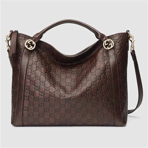 brown bag gucci|Gucci dark brown leather bag.